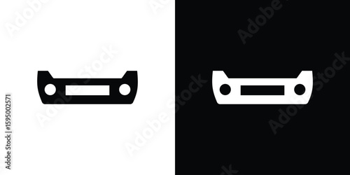 Car bumper icon concept. silhouette icon.