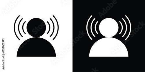 Brand awareness icon concept. silhouette icon.