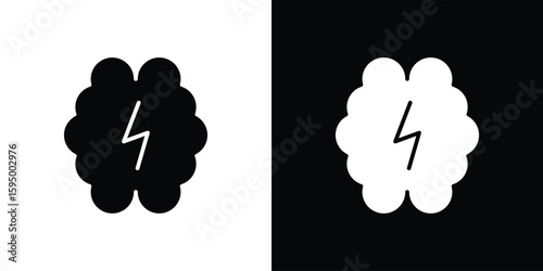 Brainstorm icon concept. silhouette icon.