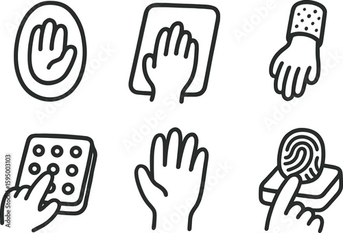 hand drawn cute doodle style isolated fingers tactile sensor fingers pressure pad fingers grip enhancer fingers dexterity board fingers glove r fingers fingerprint reader