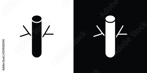 Blood vessel icon concept. silhouette icon.