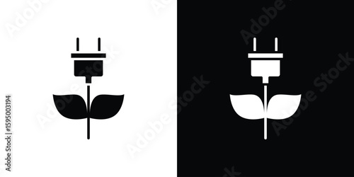 Biomass energy icon concept. silhouette icon.