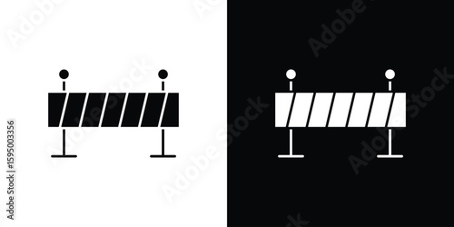 Barrier icon concept. silhouette icon.