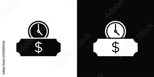 Annuity icon concept. silhouette icon.