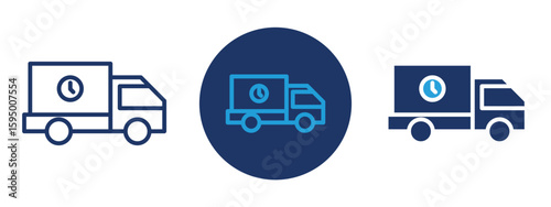 set of pixel perfect colored deliver icon , 1 Silhouette, 1 Unexpanded, Delivery or dispatch icon.