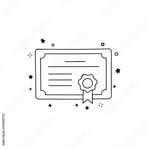 Training certificate representing personal success