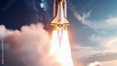 Rocket launch into space