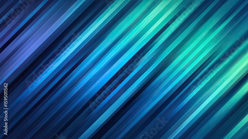 Diagonal stripes of varying shades of blue and teal.
