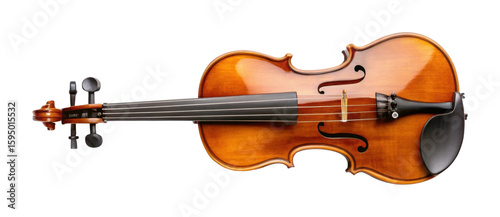 Classical acoustic violin isolated on white surface