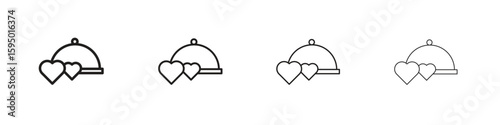 Wedding dinner icon vector illustration. EPS 10 editable vector.