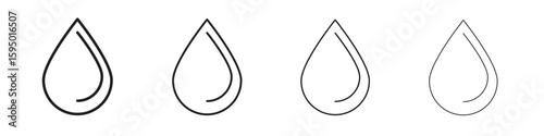 Water drop icon vector illustration. EPS 10 editable vector.