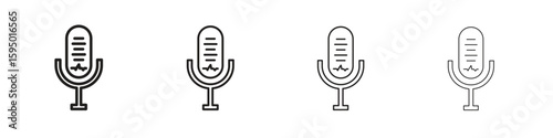 Voice recognition icon vector illustration. EPS 10 editable vector.