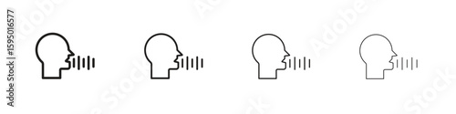 Voice control icon vector illustration. EPS 10 editable vector.