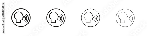 Voice control icon vector illustration. EPS 10 editable vector.