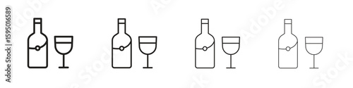 Vodka icon vector illustration. EPS 10 editable vector.