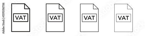 Value added tax VAT icon vector illustration. EPS 10 editable vector.