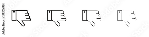 Thumb down icon vector illustration. EPS 10 editable vector.