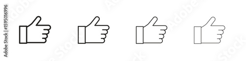 Thumb up icon vector illustration. EPS 10 editable vector.