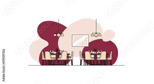 dining room with table chairs and pendant lighting