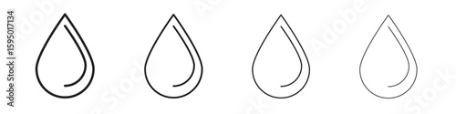 Tear drop icon vector illustration. EPS 10 editable vector.