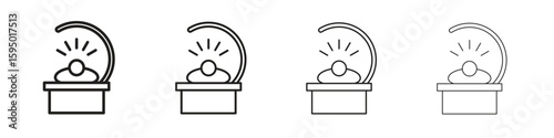 Solarium icon vector illustration. EPS 10 editable vector.