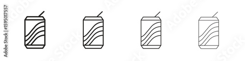 Soda can icon vector illustration. EPS 10 editable vector.
