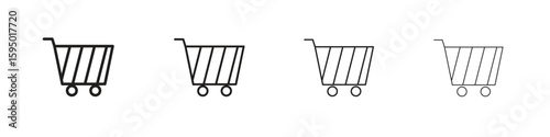 Shopping cart icon vector illustration. EPS 10 editable vector.