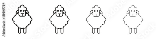 Sheep icon vector illustration. EPS 10 editable vector.