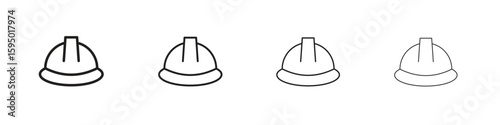 Safety helmet icon vector illustration. EPS 10 editable vector.