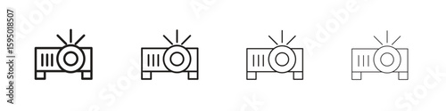 Projector icon vector illustration. EPS 10 editable vector.