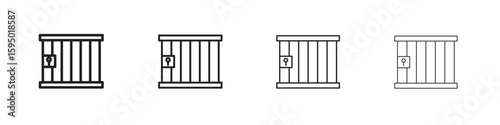 Prison icon vector illustration. EPS 10 editable vector.