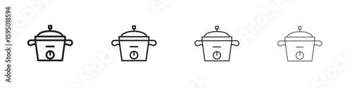 pressure cooker icon vector illustration. EPS 10 editable vector.