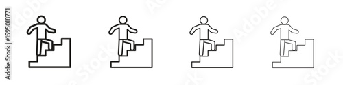 People Climbing icon vector illustration. EPS 10 editable vector.