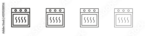 Oven icon vector illustration. EPS 10 editable vector.