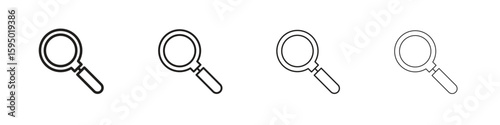 Magnifying glass icon vector illustration. EPS 10 editable vector.