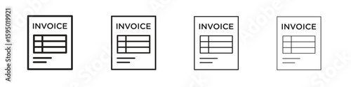 Invoice icon vector illustration. EPS 10 editable vector.