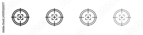 Gun target icon vector illustration. EPS 10 editable vector.