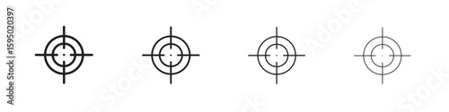 Gun target icon vector illustration. EPS 10 editable vector.