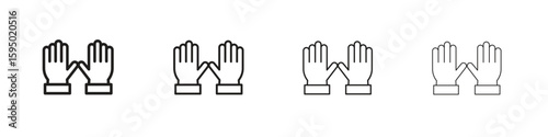 Gloves icon vector illustration. EPS 10 editable vector.