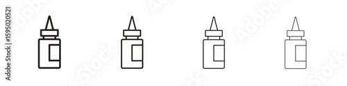 Glue icon elements. A modern flat and line icons set