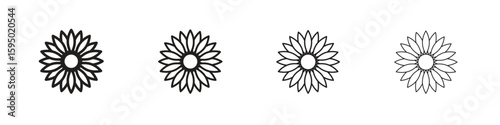 Gerbera icon vector illustration. EPS 10 editable vector.