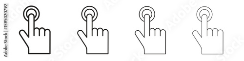 Finger control icon vector illustration. EPS 10 editable vector.