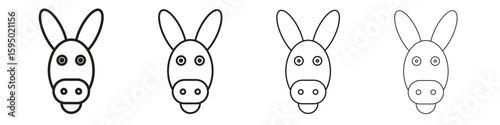 Donkey icon vector illustration. EPS 10 editable vector.