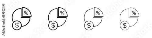 Dividend yield icon vector illustration. EPS 10 editable vector.