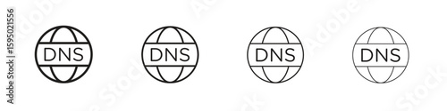 DNS icon vector illustration. EPS 10 editable vector.
