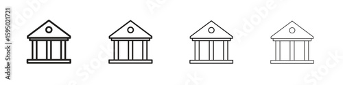 Courthouse icon vector illustration. EPS 10 editable vector.