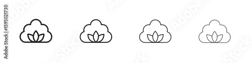 Cotton icon vector illustration. EPS 10 editable vector.