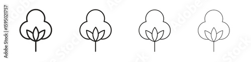 Cotton icon vector illustration. EPS 10 editable vector.