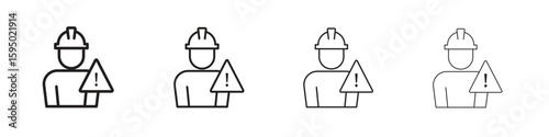 Construction risk icon vector illustration. EPS 10 editable vector.