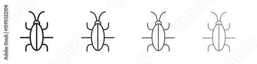 Cockroach icon vector illustration. EPS 10 editable vector.
